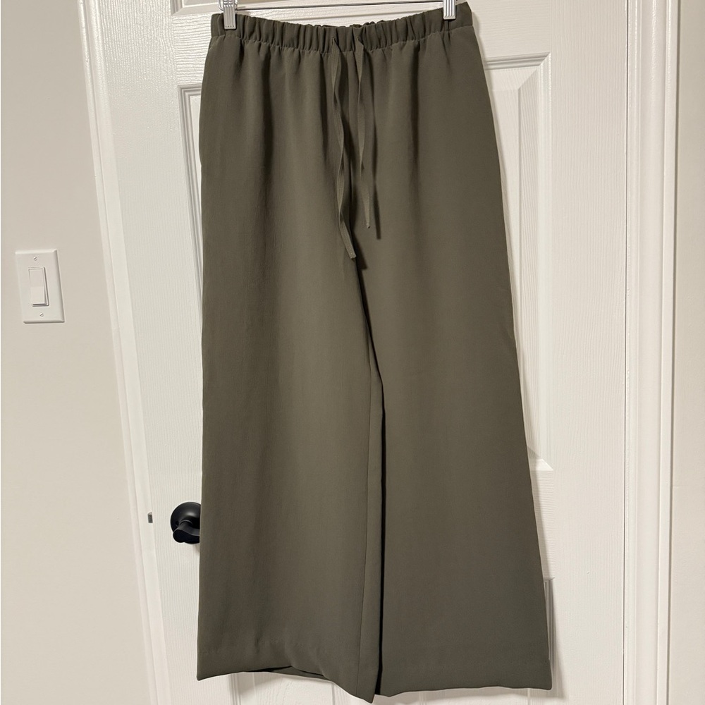 Aritzia Wilfred Olive Wide-Leg pants